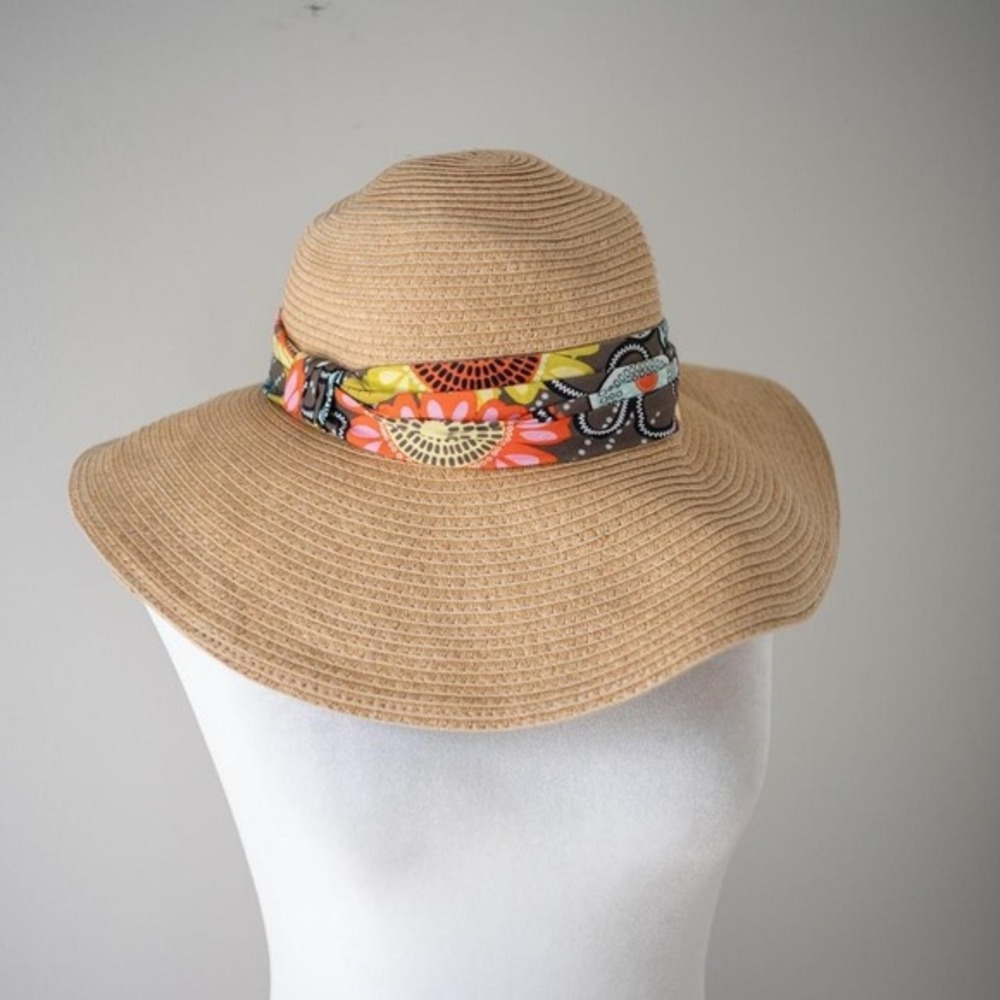 Vera Bradley Wide-Brimmed Floppy Straw‎ Hat